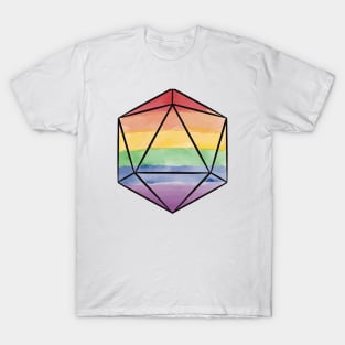 Rainbow Pride d20 Dice T-Shirt